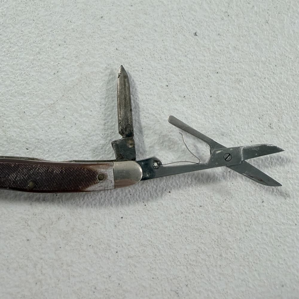 VTG Schrade Old Timer 106OT Stockman 2 Blade Knife USA Scissors Delrin Handles - Picture 4 of 11
